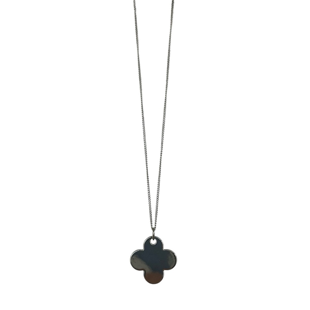 Clover Silver Pendant Charm Necklace